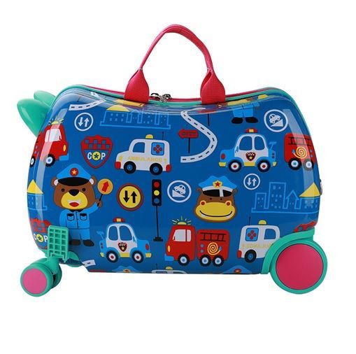 Obrázek zboží Dětská cestovní kufr na kolečkách, auta