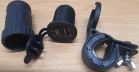Obrázek zboží Napájecí zdířka 12V+2xUSB 5V/2,1+1A s držákem