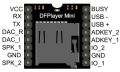 Obrázek zboží Přehrávač MP3 mini MP3-TF-16P pro Arduino