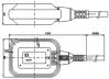 Obrázek zboží Snímač hladiny CX-M15 - dvoustavový plovákový spínač, kabel 2m
