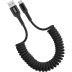 Obrázek zboží Kroucený kabel USB A / USB C, nylon, YENKEE YCU 500 BK