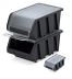 Obrázek zboží Plastový úložný box uzavíratelný TRUCK PLUS 195x120x90 mm-barvačerná