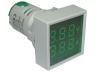 Obrázek zboží Voltmetr, ampérmetr AD101-22VAMS panelový MP 50-500VAC+0-100AAC, zelen