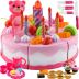 Obrázek zboží Dětský plastový narozeninový dort růžový 80 dílů Kruzzel