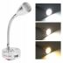 Obrázek zboží Flexibilní čtecí LED lampa stříbrná, stmívatelná,12-24V, 3W, teplá bíá