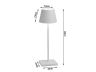 Obrázek zboží Stolní lampa, 3-úrovňová dotyková lampa, bezdrátová USB, bílá
