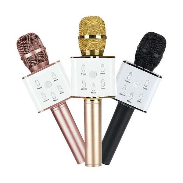 Obrázek zboží Bezdrátový bluetooth karaoke mikrofon, zlato- růžový