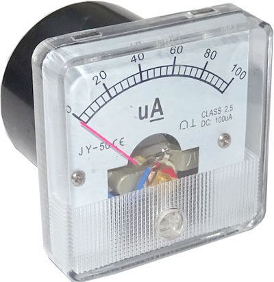 Obrázek zboží Analogový panelový ampérmetr JY-50 100uA DC