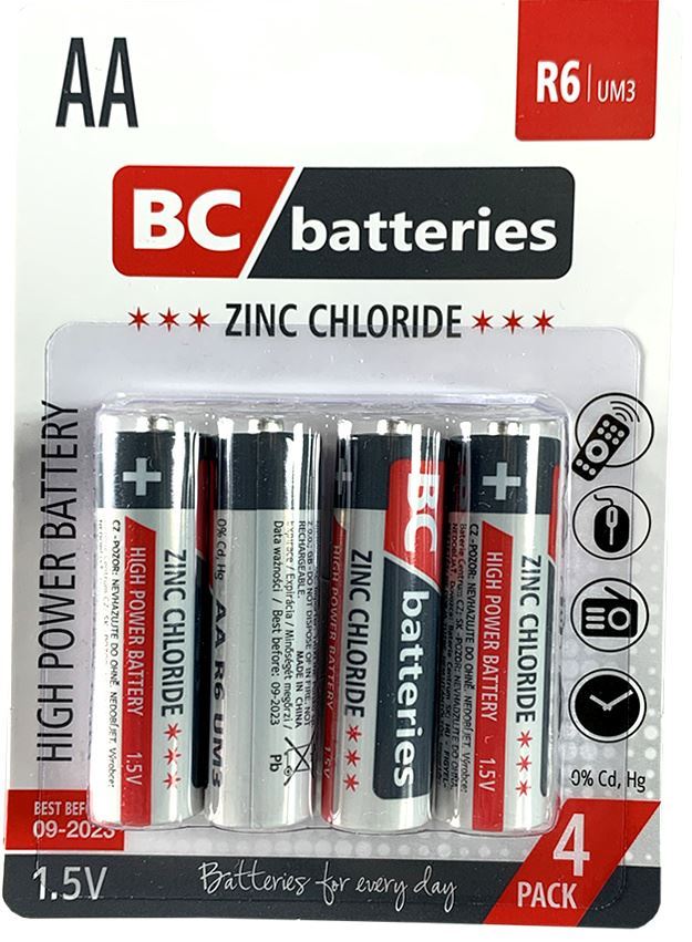 Obrázek zboží Baterie BC batteries 1,5V AA(R6),  Zn-Cl, High Power