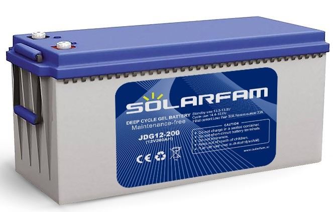 Obrázek zboží Pb akumulátor Solarfam JDG12-200Ah VRLA GEL 12V/200Ah trakční