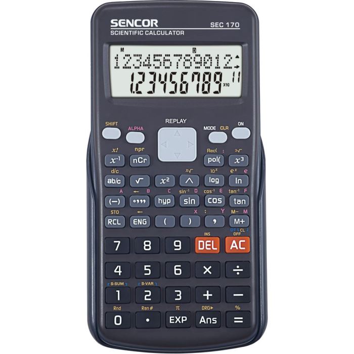 Obrázek zboží Vědecký kalkulátor- kalkulačka -240 funkcí, SEC 170 SENCOR