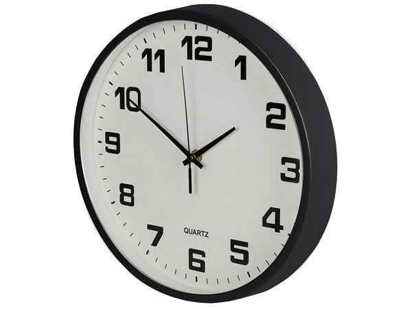 Obrázek zboží Nástěnné hodiny 25cm, černé