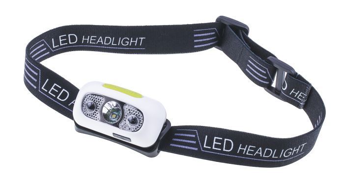 Obrázek zboží Svítilna, čelovka LED bílá s pohybovým senzorem a akumulátorem
