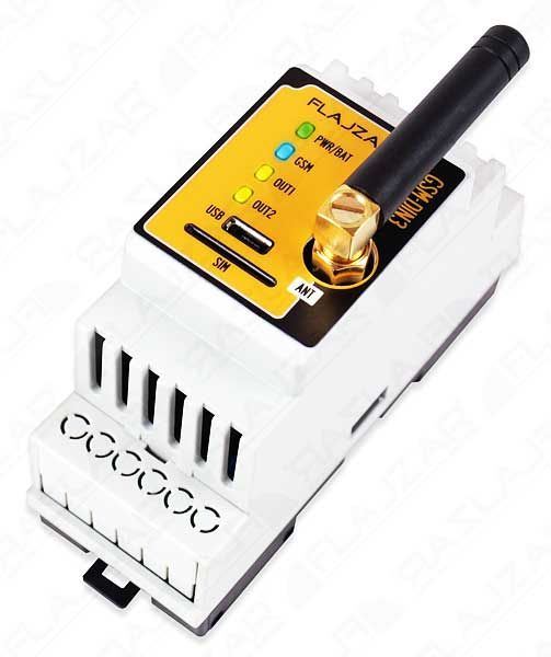 Obrázek zboží Dálkové ovládání GSM na DIN lištu GSM-DIN3