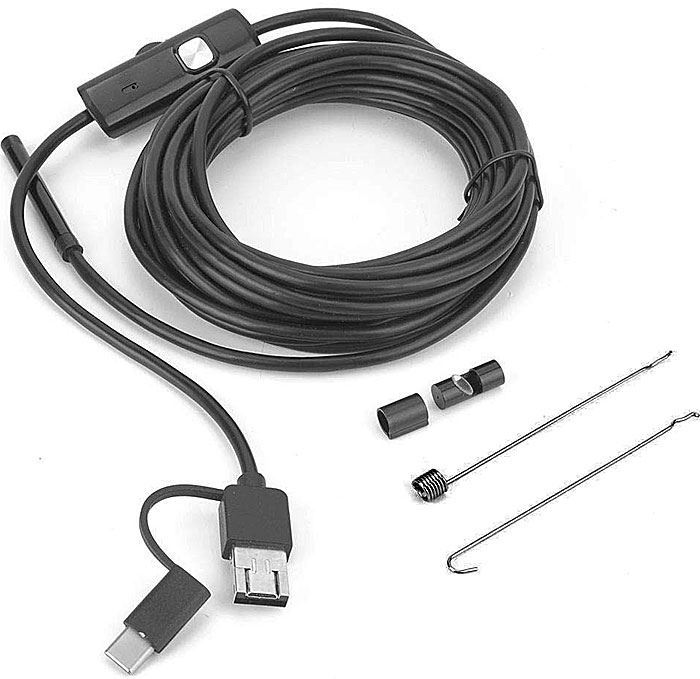 Obrázek zboží Endoskop - Inspekční kamera Y102, 5,5mm, Micro USB, USB, kabel 5m
