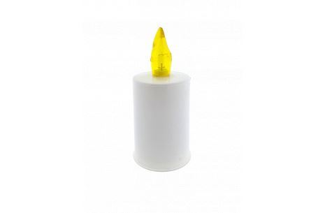 Obrázek zboží LED hřbitovní svíčka bílá  žlutý plamen LUX BC 173