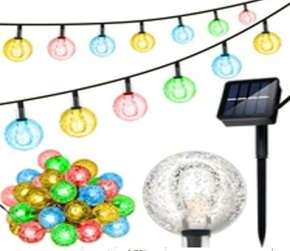 Obrázek zboží Solární dekorační řetěz girlanda 40 LED, barevné, čiré