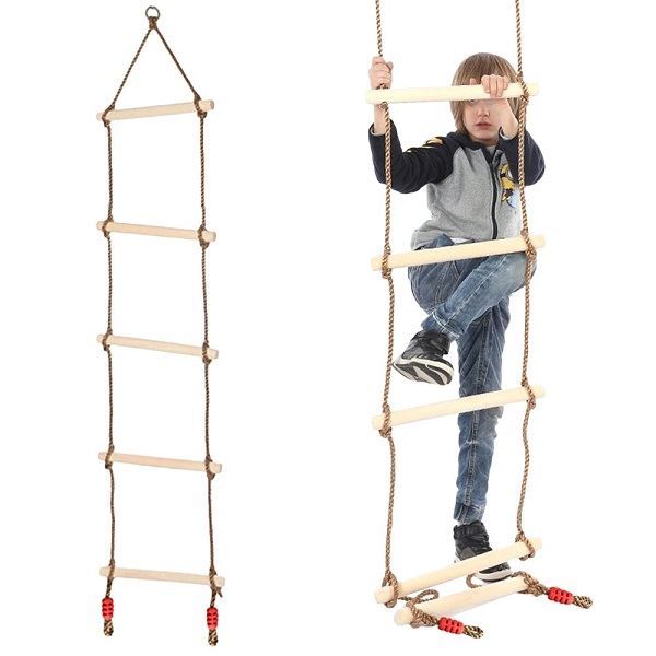 Obrázek zboží Dřevěný provazový žebřík, 190cm