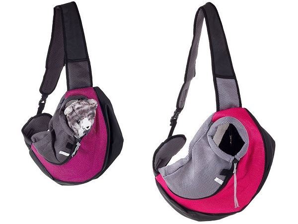 Obrázek zboží Přepravní batoh přes rameno pro psy, kočky- rozměr 48x 29cm, růžový