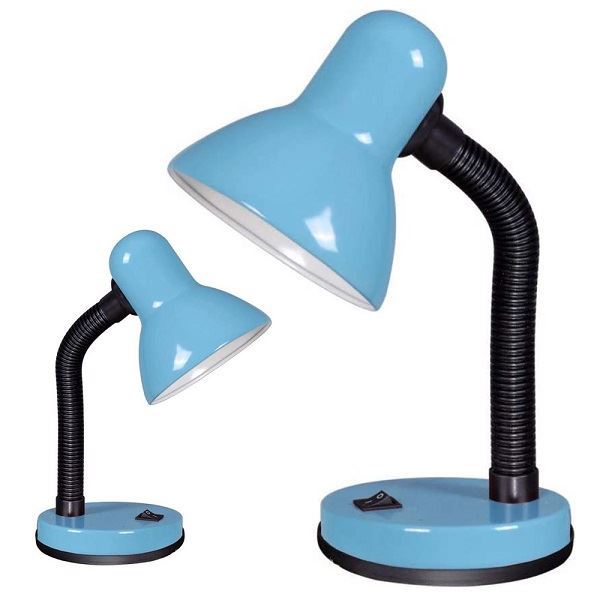Obrázek zboží Stolní školní lampa E27, modrá
