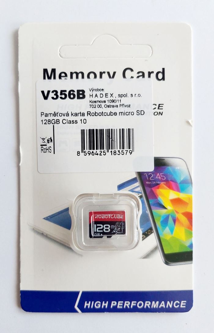 Obrázek zboží Paměťová karta Robotcube micro SD 128GB Class 10