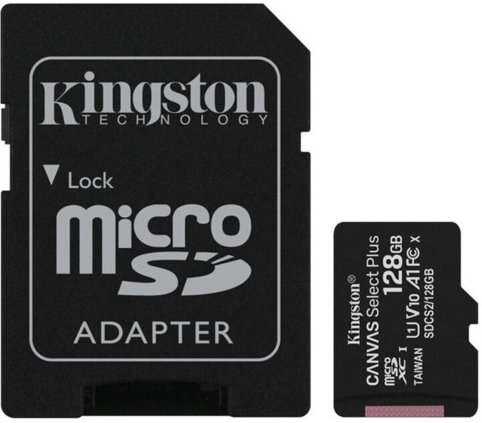 Obrázek zboží Paměťová karta KINGSTON micro SDHC 128GB Class 10 + adaptér