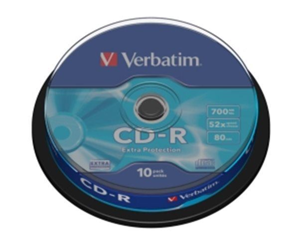 Obrázek zboží VERBATIM CD-R(10-Pack)Spindl/52x/700MB