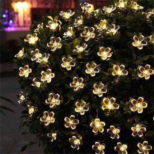 Obrázek zboží Dekorativní solární osvětlení květy, 7m, 50LED, teplé bílé
