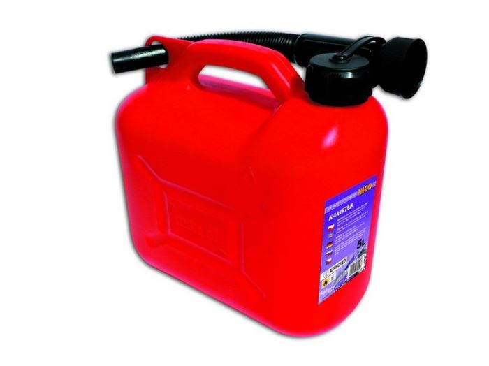 Obrázek zboží Plastový kanystr na benzín, PHM, 5 L, červený