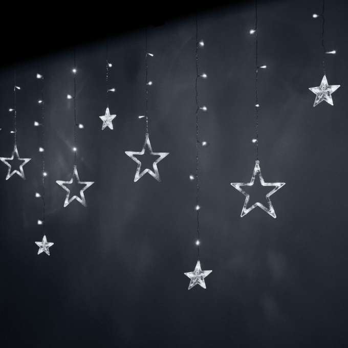 Obrázek zboží Vánoční  osvětlení  138LED STAR LIGHT CURTAIN, studená bílá