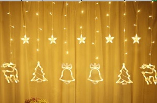 Obrázek zboží Vánoční  osvětlení se sobem 138LED LIGHT CURTAIN, teplá bílá
