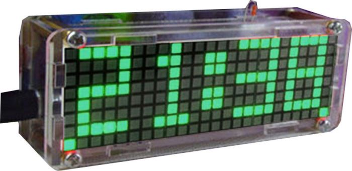 Obrázek zboží Digitální hodiny LED matrix s teploměrem - zelené